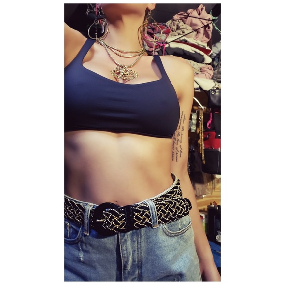 Amanda Smith Accessories - vintage 80s beaded velvet belt by AMANDA🖤SMITH ML